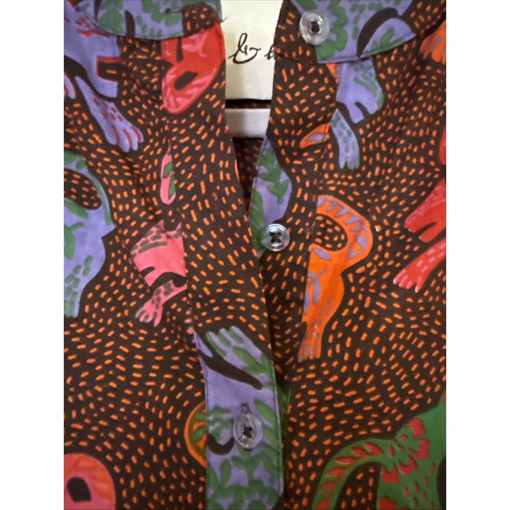 Women’s Mini Dress with Multicolor Animal Print - Brown Base - Picture 4 of 9
